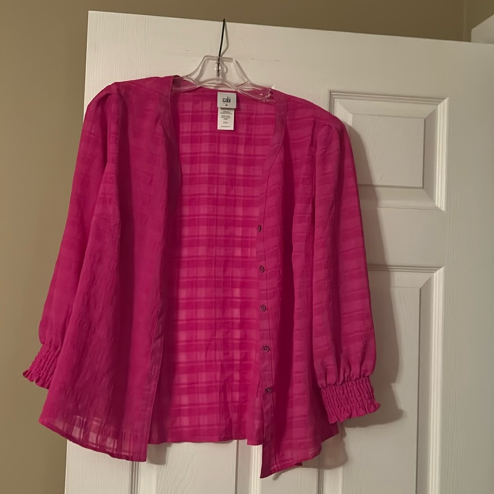 NWOT CAbi fuschia top